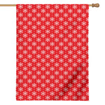 Christmas Snowflake Pattern Print House Flag