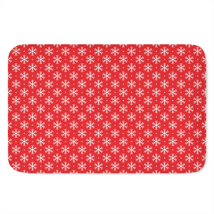 Christmas Snowflake Pattern Print Indoor Door Mat