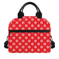 Christmas Snowflake Pattern Print Insulated Lunch Bag