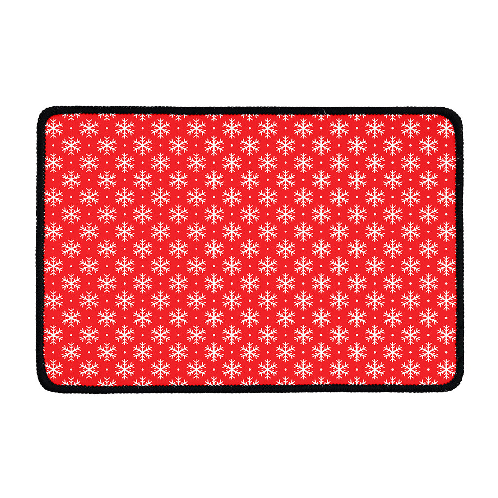 Christmas Snowflake Pattern Print Kitchen Mat