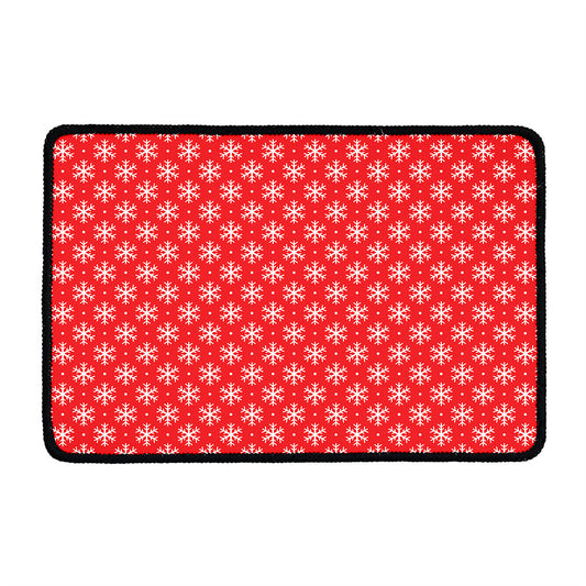Christmas Snowflake Pattern Print Kitchen Mat