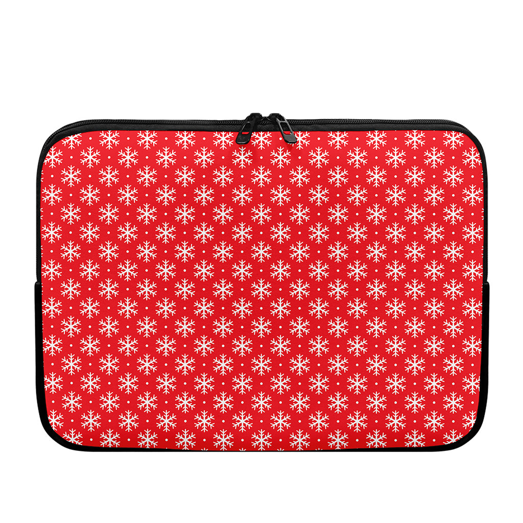 Christmas Snowflake Pattern Print Laptop Sleeve
