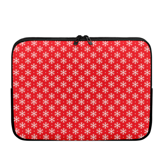 Christmas Snowflake Pattern Print Laptop Sleeve