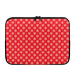 Christmas Snowflake Pattern Print Laptop Sleeve