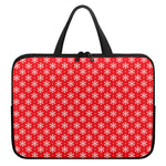 Christmas Snowflake Pattern Print Laptop Sleeve With Handle