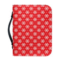 Christmas Snowflake Pattern Print Leather Bible Cover