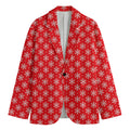 Christmas Snowflake Pattern Print Men's Blazer