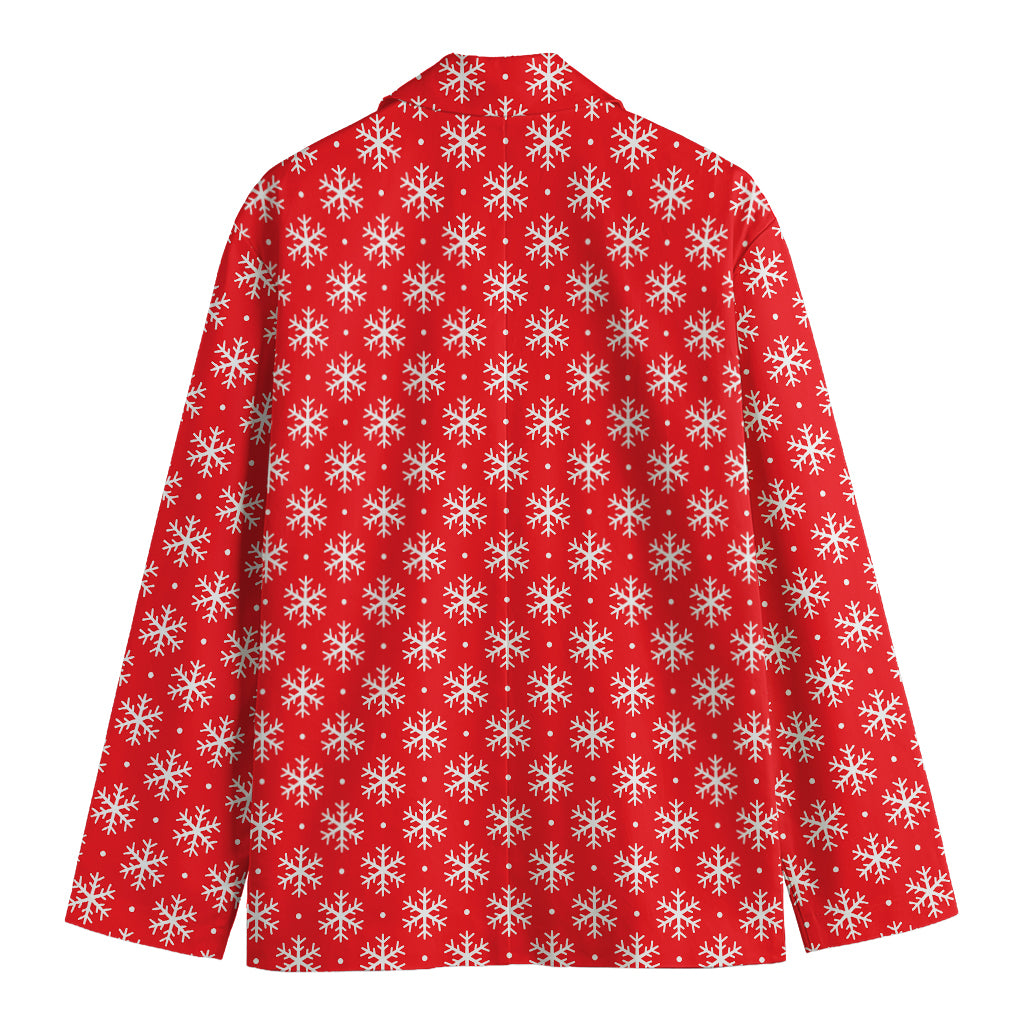 Christmas Snowflake Pattern Print Men's Blazer