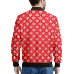 Christmas Snowflake Pattern Print Men's Bomber Jacket