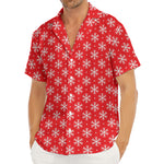 Christmas Snowflake Pattern Print Men's Deep V-Neck Shirt