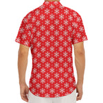 Christmas Snowflake Pattern Print Men's Deep V-Neck Shirt