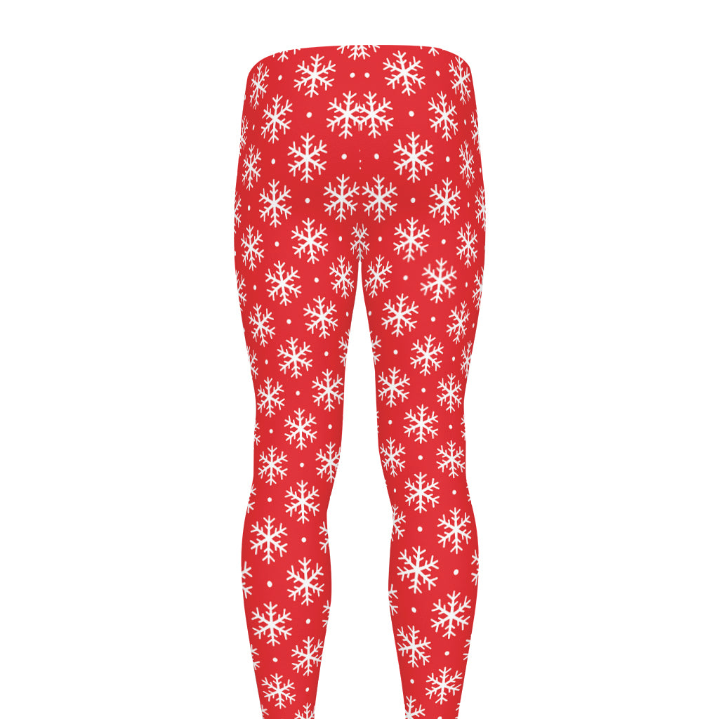 Christmas Snowflake Pattern Print Men's leggings