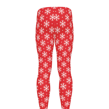 Christmas Snowflake Pattern Print Men's leggings