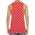 Christmas Snowflake Pattern Print Men's Muscle Tank Top