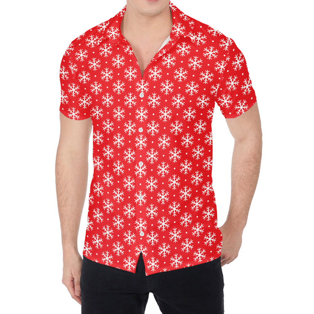 Christmas Snowflake Pattern Print Men's Shirt