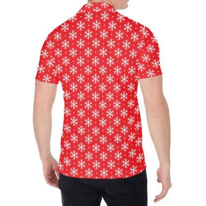 Christmas Snowflake Pattern Print Men's Shirt