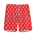 Christmas Snowflake Pattern Print Men's Athletic Shorts