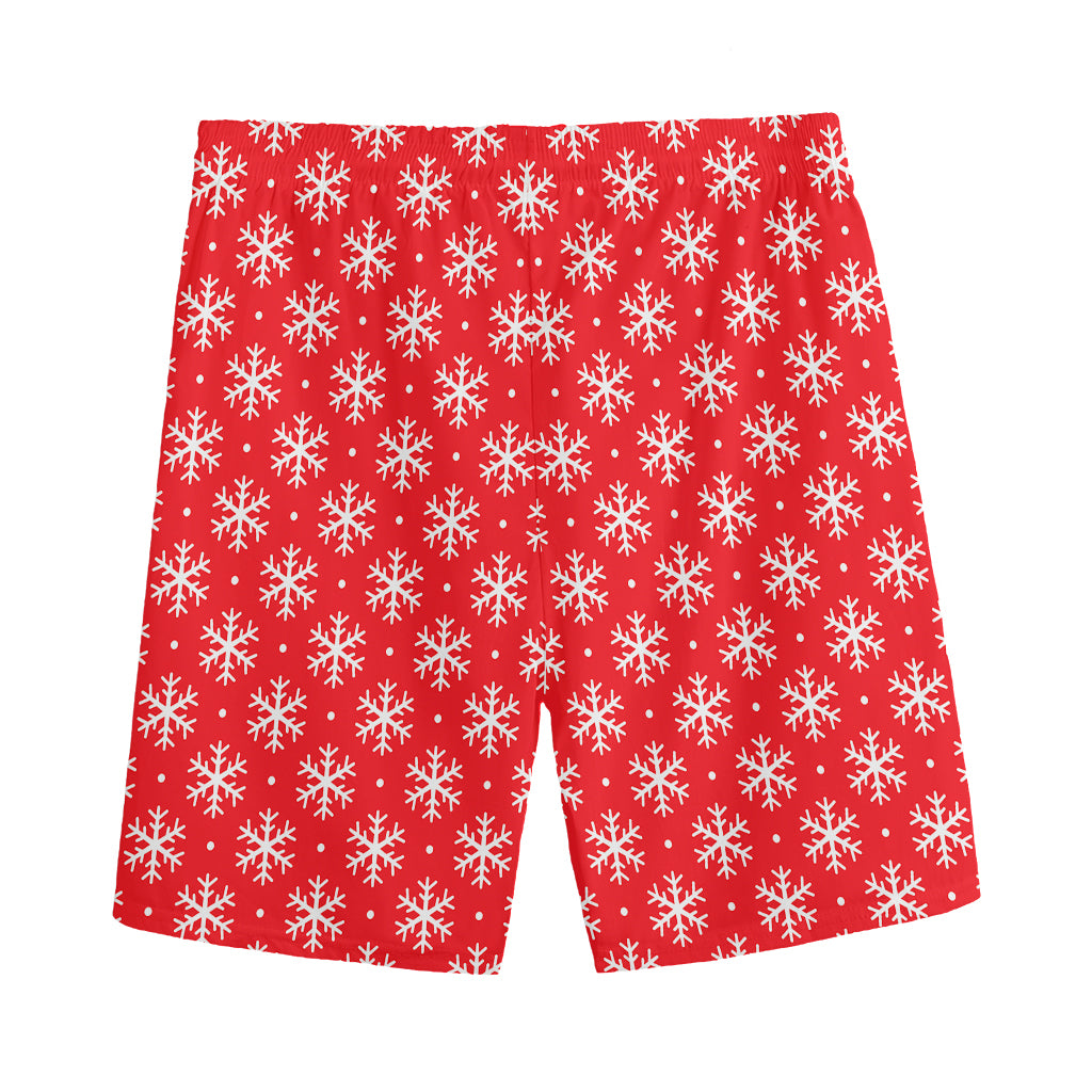 Christmas Snowflake Pattern Print Men's Sports Shorts