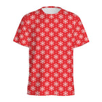Christmas Snowflake Pattern Print Men's Sports T-Shirt