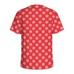 Christmas Snowflake Pattern Print Men's Sports T-Shirt
