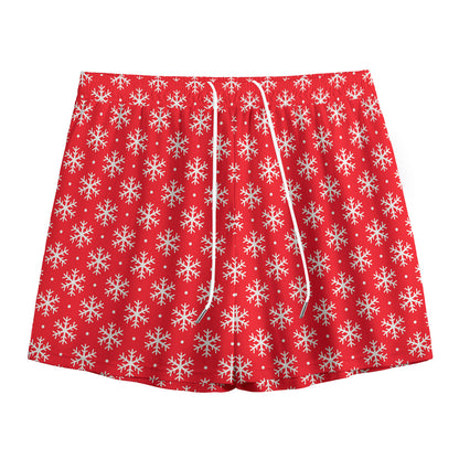 Christmas Snowflake Pattern Print Mesh Shorts