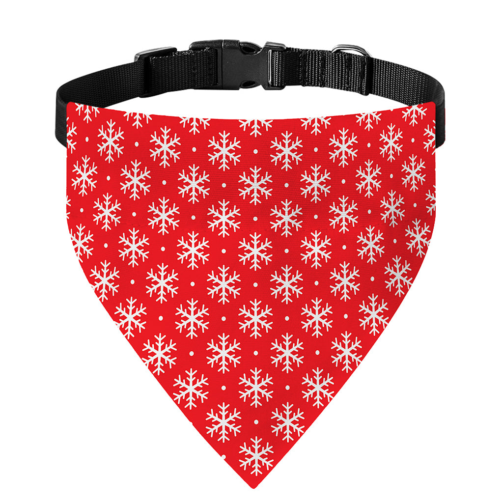Christmas Snowflake Pattern Print Over The Collar Dog Bandana