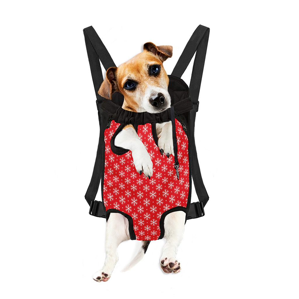 Christmas Snowflake Pattern Print Pet Carrier Backpack