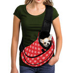 Christmas Snowflake Pattern Print Pet Sling Carrier