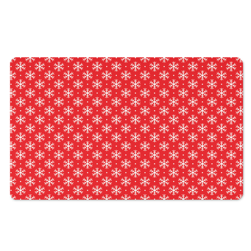 Christmas Snowflake Pattern Print Polyester Doormat