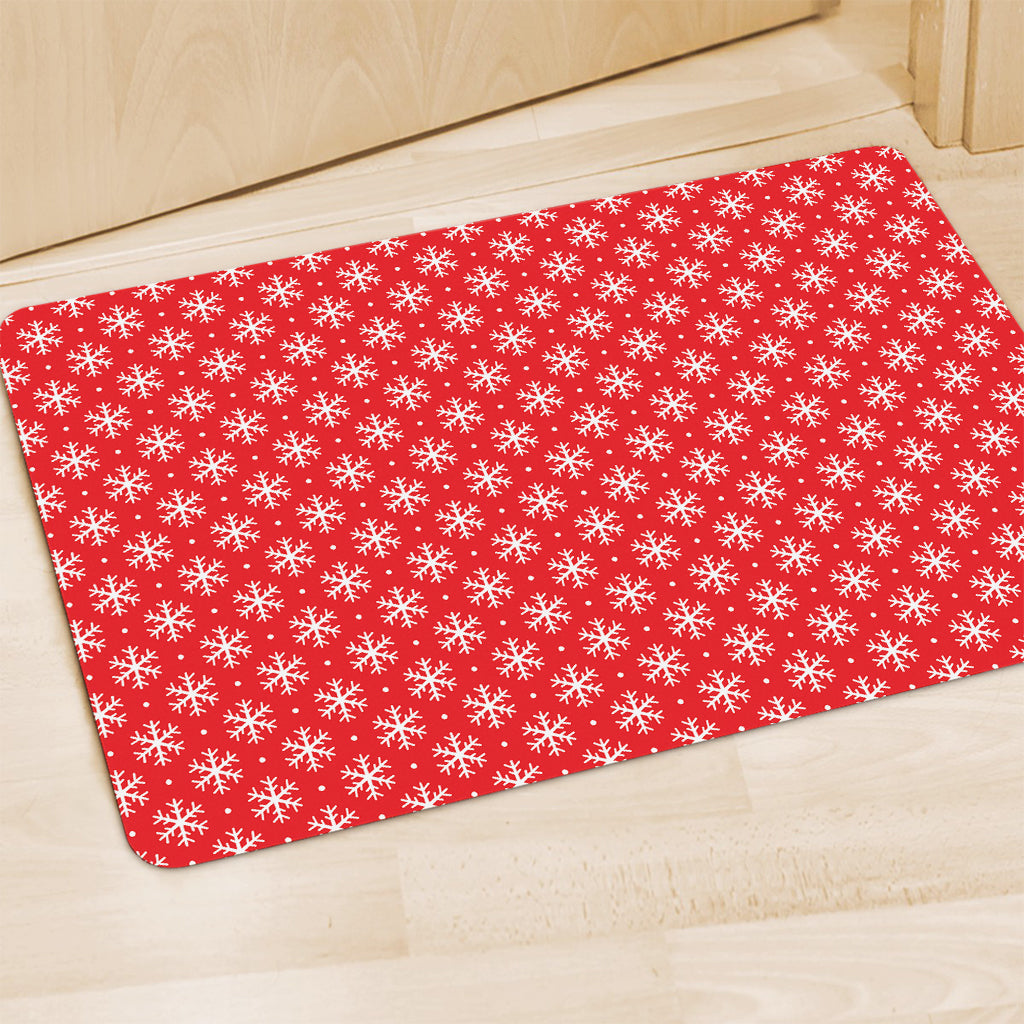 Christmas Snowflake Pattern Print Polyester Doormat
