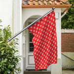 Christmas Snowflake Pattern Print Polyester Flag