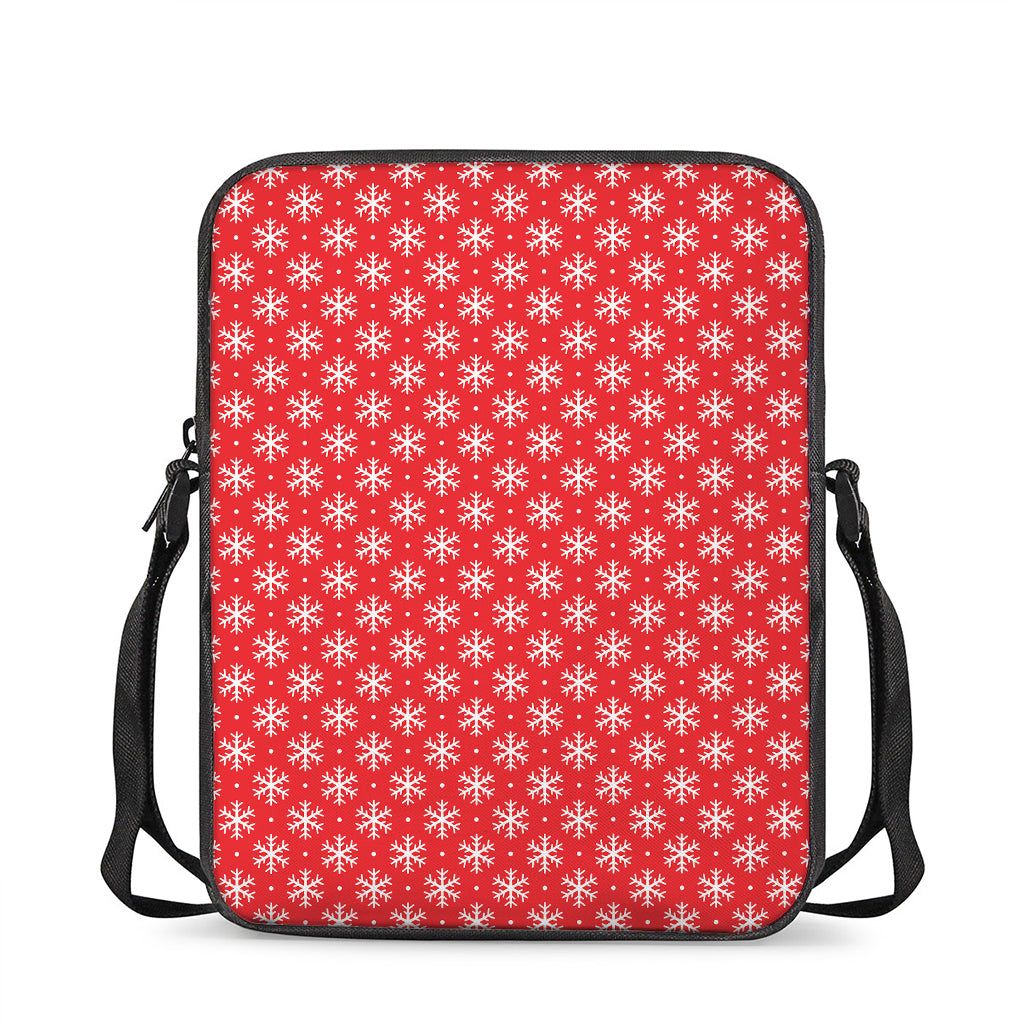 Christmas Snowflake Pattern Print Rectangular Crossbody Bag