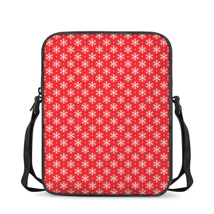 Christmas Snowflake Pattern Print Rectangular Crossbody Bag