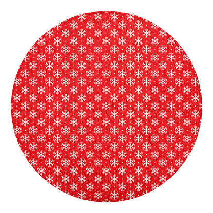 Christmas Snowflake Pattern Print Round Blanket