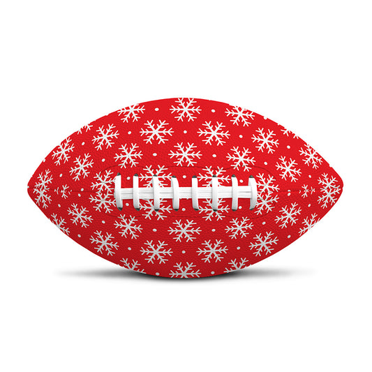 Christmas Snowflake Pattern Print Rugby Ball