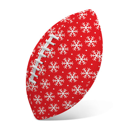 Christmas Snowflake Pattern Print Rugby Ball