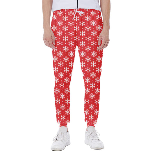 Christmas Snowflake Pattern Print Scuba Joggers