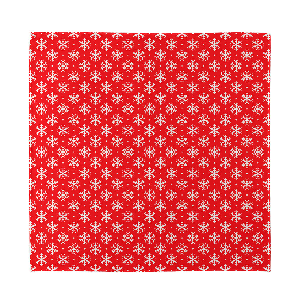 Christmas Snowflake Pattern Print Silk Bandana