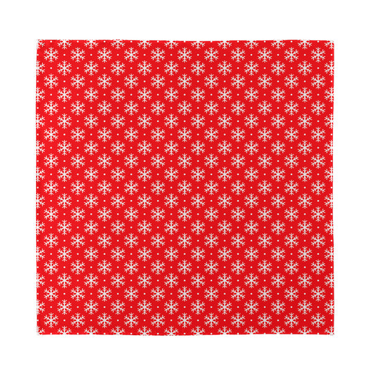 Christmas Snowflake Pattern Print Silk Bandana