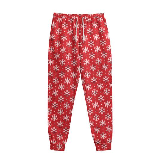 Christmas Snowflake Pattern Print Sweatpants
