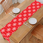 Christmas Snowflake Pattern Print Table Runner