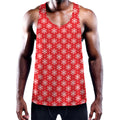 Christmas Snowflake Pattern Print Men's Workout Tank Top