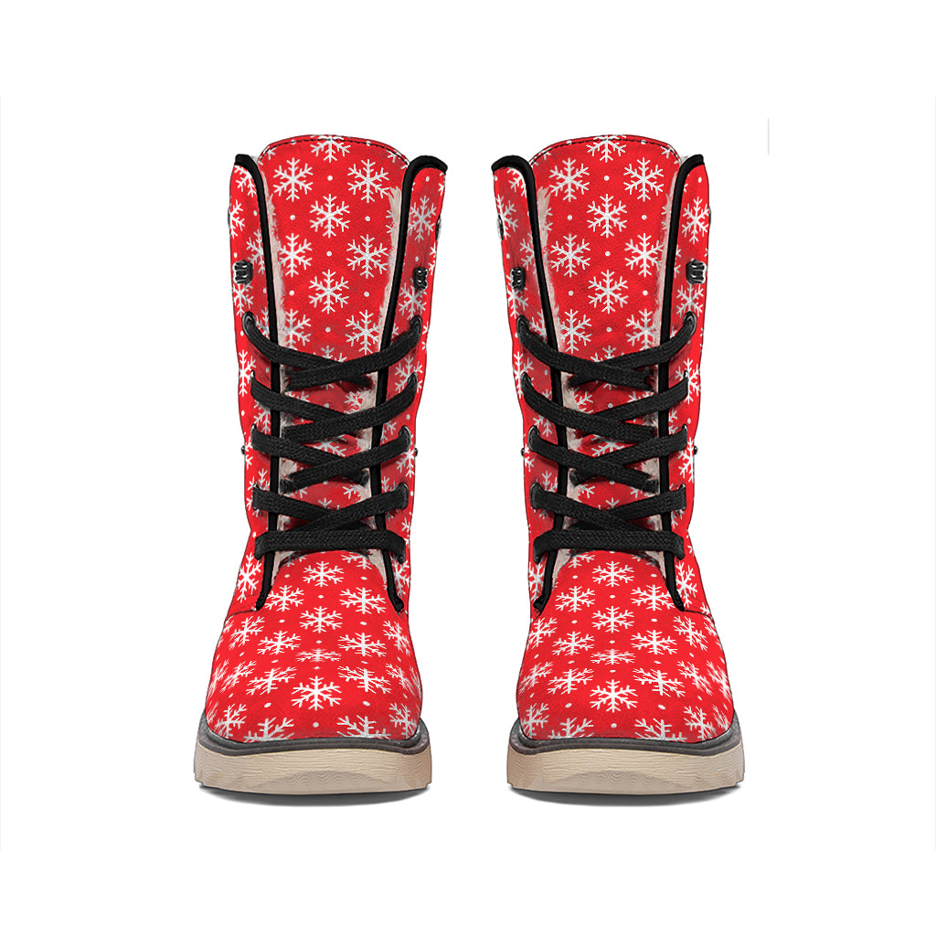 Christmas Snowflake Pattern Print Winter Boots