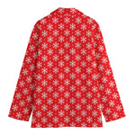 Christmas Snowflake Pattern Print Women's Blazer