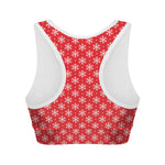 Christmas Snowflake Pattern Print Women's Sports Bra
