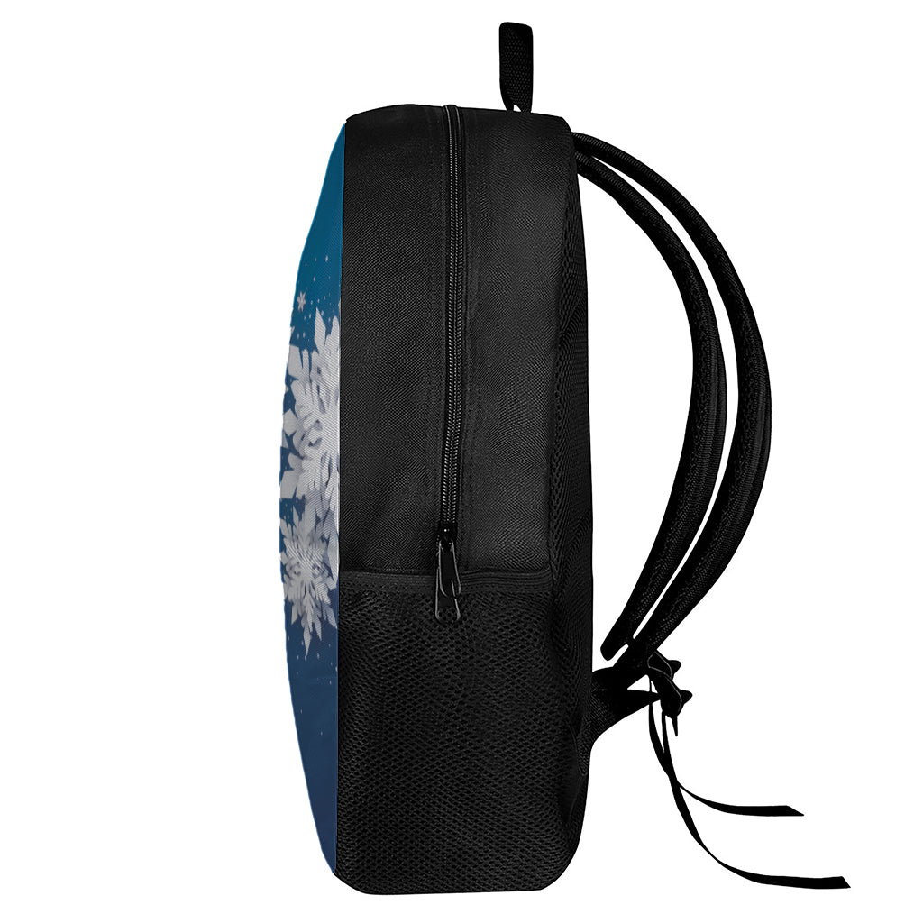 Christmas Snowflake Print 17 Inch Backpack