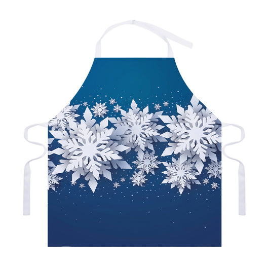 Christmas Snowflake Print Adjustable Apron