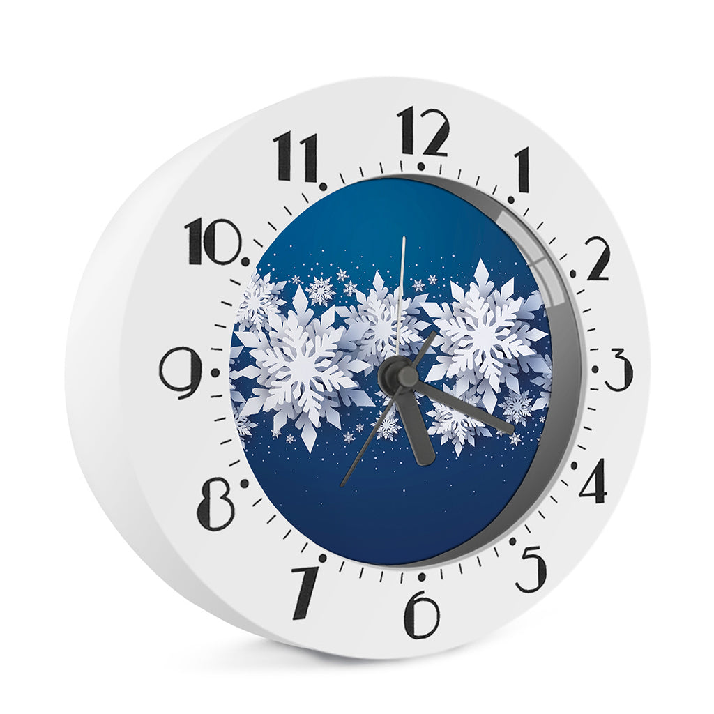 Christmas Snowflake Print Alarm Clock