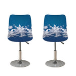 Christmas Snowflake Print Bar Stool Covers