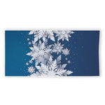 Christmas Snowflake Print Beach Towel